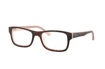 Image of Ray-Ban RX5268 Eyeglass Frames 5976-55 - Top Havana On Opal Pink