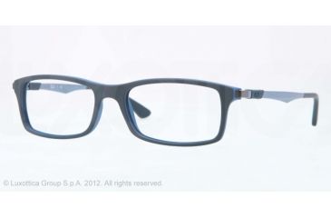 Image of Ray-Ban RX7017 Eyeglass Frames 5199-54 - Top Grey on Blue Frame, Demo Lens Lenses