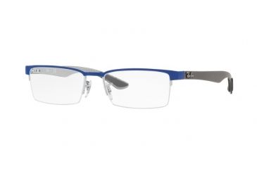 Image of Ray-Ban RX8412 Eyeglass Frames 2891-52 - Grey Top On Blue Frame