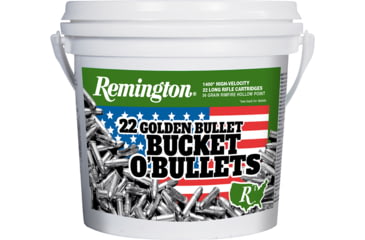Remington 22 Golden Bullet .22 Long Rifle 36 Grain Plated Hollow Point Brass Cased Rimfire Ammunition
