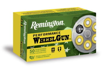 Remington Performance Wheelgun .38 S&W 146 Grain Lead Round Nose Centerfire Pistol Ammunition, 50, LRN