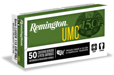 Remington UMC Handgun 10mm Auto 180 Grain Full Metal Jacket Centerfire Pistol Ammunition, 50, FMJ