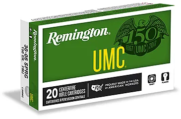 Remington UMC Rifle .22-250 50 Grain Jacketed Hollow Point Centerfire Rifle Ammunition, 20, JHP