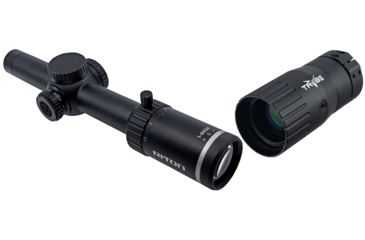 Image of Riton Optics X3 Tactix Rifle Scope, 1-8x24mm, 30mm Tube, Second Focal Plane, OT Reticle, Anodized, Black, Red, 3T18ASI with Trybe Optics Enhancer