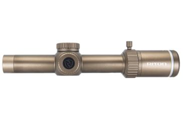 Image of Riton Optics X3 Tactix Rifle Scope, 1-8x24mm, 30mm Tube, Second Focal Plane, OT Reticle, Anodized, FDE, Red, 3T18ASIB