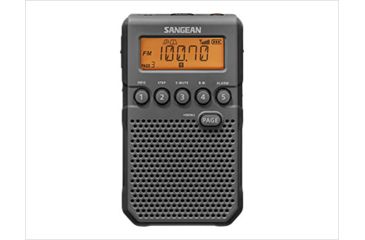 Image of Sangean AM/FM Weather Alert-Rechargeable Pocket Radio, Black, Small, SDT-800BK