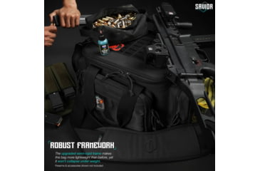 Image of Savior Equipment Specialist Pistol Range Bag, Black, 18.5in L x 9in H x 12in W, RA-3GUN-WS-BK