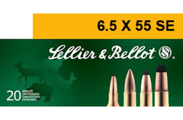 Sellier & Bellot 6.5x55 SE 131 Grain Soft Point Rifle Ammunition, 20, SP