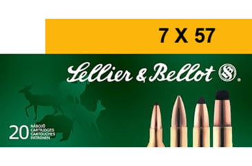 Sellier & Bellot 7x57mm Mauser 140 Grain Soft Point Brass Cased Rifle Ammunition, 20, SP
