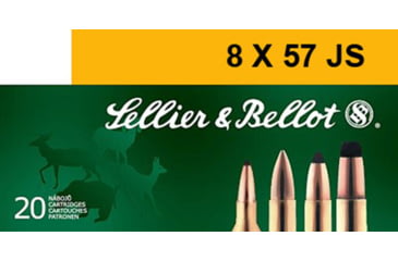 Sellier & Bellot 8x57JS 196 Grain Full Metal Jacket Rifle Ammunition, 20, FMJ