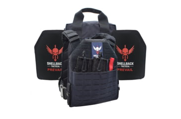 Image of Shellback Tactical Defender 2.0 Active Shooter Armor Kit with Two Level IV 1155 Plates, Navy Blue, One Size, SBT-9040-1155-NB