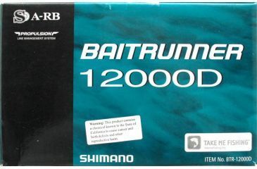 Image of Shimano Baitrunner 1200D Spinning Reel, 4.4:1, 3+1, Ambidextrous, BTR12000D