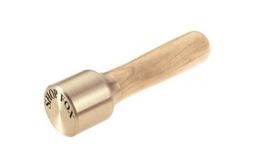 Image of Shop Fox Turned-Polished Brass Head Mallet, Maple Handle, 8 oz. D2809