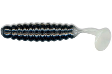 Image of Slider Crappie Panfish Grub, 18, 1.5in, Black/Glow, CSGFGLO