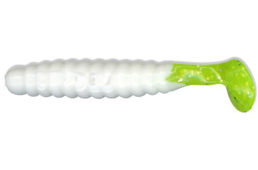 Image of Slider Crappie Panfish Grub, 18, 1.5in, White/Chartreuse, CSGF45
