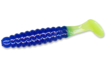 Image of Slider Crappie Panfish Grub, 18, 1.5in, Blue/Chartreuse, CSG56