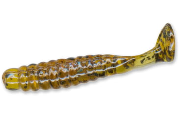 Image of Slider Crappie Panfish Grub, 18, 1.5in, Pumpkin w/ Black Flake, CSGG17