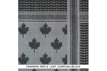 Image of SnugPak Camcon Shemagh, Canadian Maple Leaf, Charcoal/Black, 61170