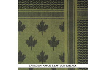 Image of SnugPak Camcon Shemagh, Canadian Maple Leaf, Olive/Black, 61160
