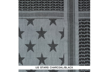 Image of SnugPak Camcon Shemagh, Usa Stars, Charcoal/Black, 61130