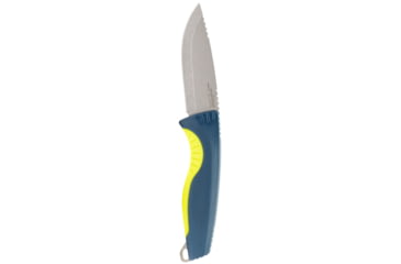 Image of SOG Specialty Knives &amp; Tools Aegis FX Fixed Blade Knives, 3.7in, Straight Edge, CRYO KRUPP 4116 Steel, Drop Point, Indigo/Acid Yellow, GRN / TPU Handle, Black, SOG-17-41-01-41