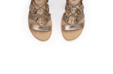 Image of Sorel Ella Lace Up Casual Sandals - Womens, Sage, 12, 1848041365-12