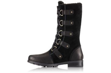 sorel emelie lace boot black