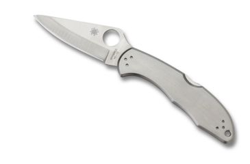Image of Spyderco Delica 4 Pocket Folding Knife, 2.88 in, VG-10 Plain Blade, Steel Handle, C11P