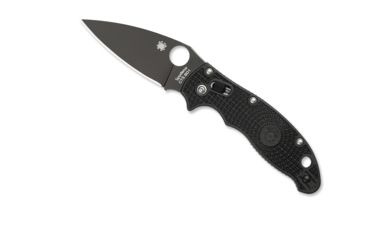 Image of Spyderco Manix 2 Lightweight Black Blade Plain Edge Folding Knife, Black C101PBBK2
