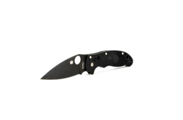 Image of Spyderco Manix 2 Lightweight Plain Edge Folding Knife, FRCP Black, Black Blade C101PBBK2