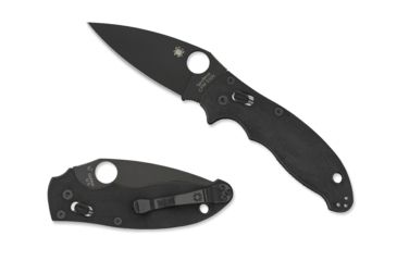 Image of Spyderco Manix2 Black G-10 Handle Black Blade FE Blade Fold Knife C101GPBBK2