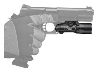 Image of SureFire X300-B Ultra Weapon Light with T-Slot Mounting Rail, CR123A, White, 1000 Lumens, Black, X300U-B