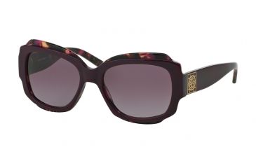 Image of Tory Burch TY7070 Sunglasses 12818H-55 - Purple/tortoise Frame, Purple Gradient Lenses