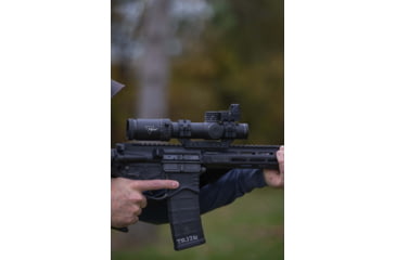 Image of Trijicon Credo 1-10x28mm First Focal Plane 34mm Tube Riflescope w/Red/Green MRAD Segmented Circle Enhanced, Matte Finish, Exposed Elevation Adjuster w/Return to Zero Feature, Black, 2900050