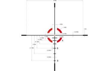 Image of Trijicon Credo CR424 1-4x24mm Rifle Scope, 30 mm Tube, Second Focal Plane, Black, Red BDC Segmented Circle .223 / 55 Grain Reticle, MOA Adjustment, 2900013
