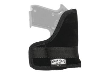 Image of Uncle Mike's Inside-The-Pocket Holster, Black, Small Autos .22 - .25 cal. Ambidextrous 8744-1