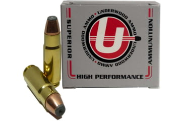 Underwood Ammo .458 SOCOM 300 Grain Jacketed Hollow Point Brass Cased Rifle Ammunition, 20, JHP