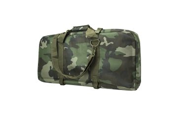 Image of Vism Deluxe AR and AK Pistol, Subgun Gun Case w/3 Accessory Pockets, 28x13in, Woodland Camo CVCPD2962WC-28