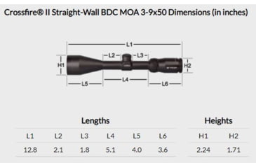 Image of Vortex Crossfire II Straight-Wall 3-9x50mm Rifle Scope, 1 in Tube, Second Focal Plane, Black, Anodized, Non-Illuminated Straight-Wall BDC Reticle, MOA Adjustment, Full-Size, CF2-31011SW