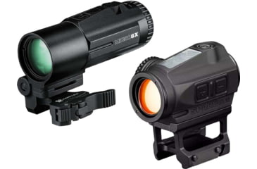 Image of Vortex SPARC Solar Red Dot Sight, 1 x31mm, 2 MOA Dot Reticle, Black w/Micro 6x Magnifier, SPC-404-KIT2