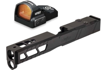 Image of Vortex Viper 1x24mm 6 MOA Red Dot Sight, Black, Viper Red Dot and TRYBE Defense Pistol Slide, Glock 17, Gen 5, Viper Cut, Version 2, Black Cerakote