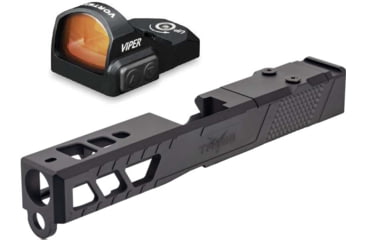 Image of Vortex Viper 1x24mm 6 MOA Red Dot Sight, Black, Viper Red Dot and TRYBE Defense Pistol Slide, Glock 19, Gen 3, Viper Cut, Version 2, Black Cerakote