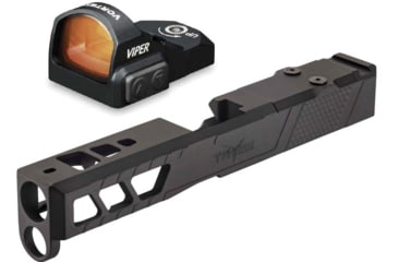 Image of Vortex Viper 1x24mm 6 MOA Red Dot Sight, Black, Viper Red Dot and TRYBE Defense Pistol Slide, Glock 19, Gen 4, Viper Cut, Version 2, Black Cerakote