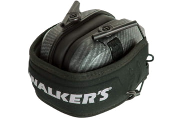 Image of Walkers Razor Slim Shooter Folding Electronic Ear Muff, 23 dB NRR, Carbon, GWP-RSEM-CARB