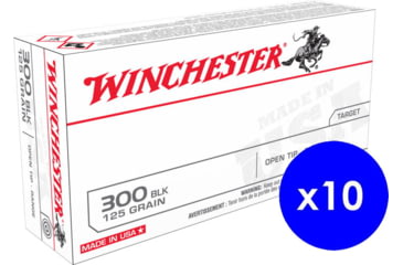 Image of Winchester USA RIFLE .300 AAC Blackout 125 grain Full Metal Jacket Centerfire Rifle Ammo, 200 Rounds