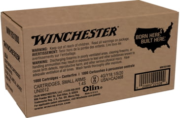 Image of Winchester USA RIFLE, 5.56x45mm NATO, 55 grain, Full Metal Jacket, Brass, Centerfire Rifle Ammo, 1000, WM1931000