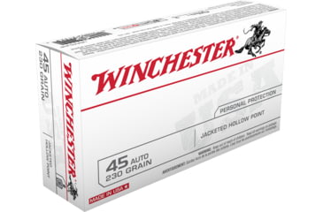 WINCHESTER .45 ACP 230 grain Jacketed Hollow Point Centerfire Pistol Ammunition