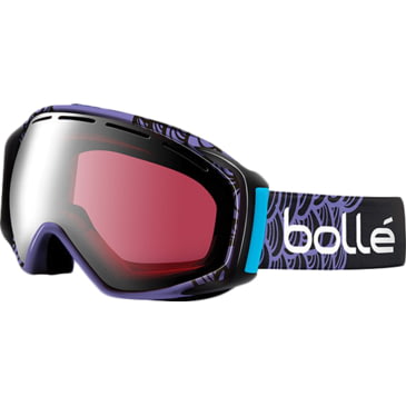 New in Box! Bolle Fathom Ski Snow Goggles Shiny White with Vermillon Gun Lens 