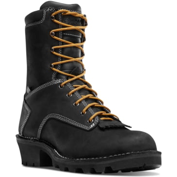 Danner Logger Mens Black Leather 8in EH Work Boots 