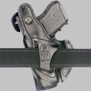 DeSantis 067BAE1Z0 SOB Belt Holster Black Leather RH for Glock 26